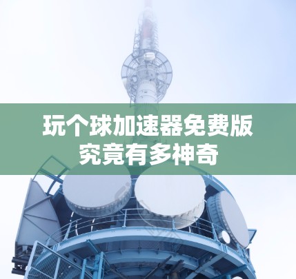 玩个球加速器免费版究竟有多神奇