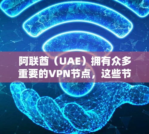 阿联酋(UAE)拥有众多重要的VPN节点,这些节点在国际互联网基础设施中起着关键作用。以下是关于阿联酋VPN节点的详细分析 阿联酋(UAE)拥有众多重要的VPN节点,这些节点在国际互联网基础设施中起着关键作用。以下是关于阿联酋VPN节点的详细分析